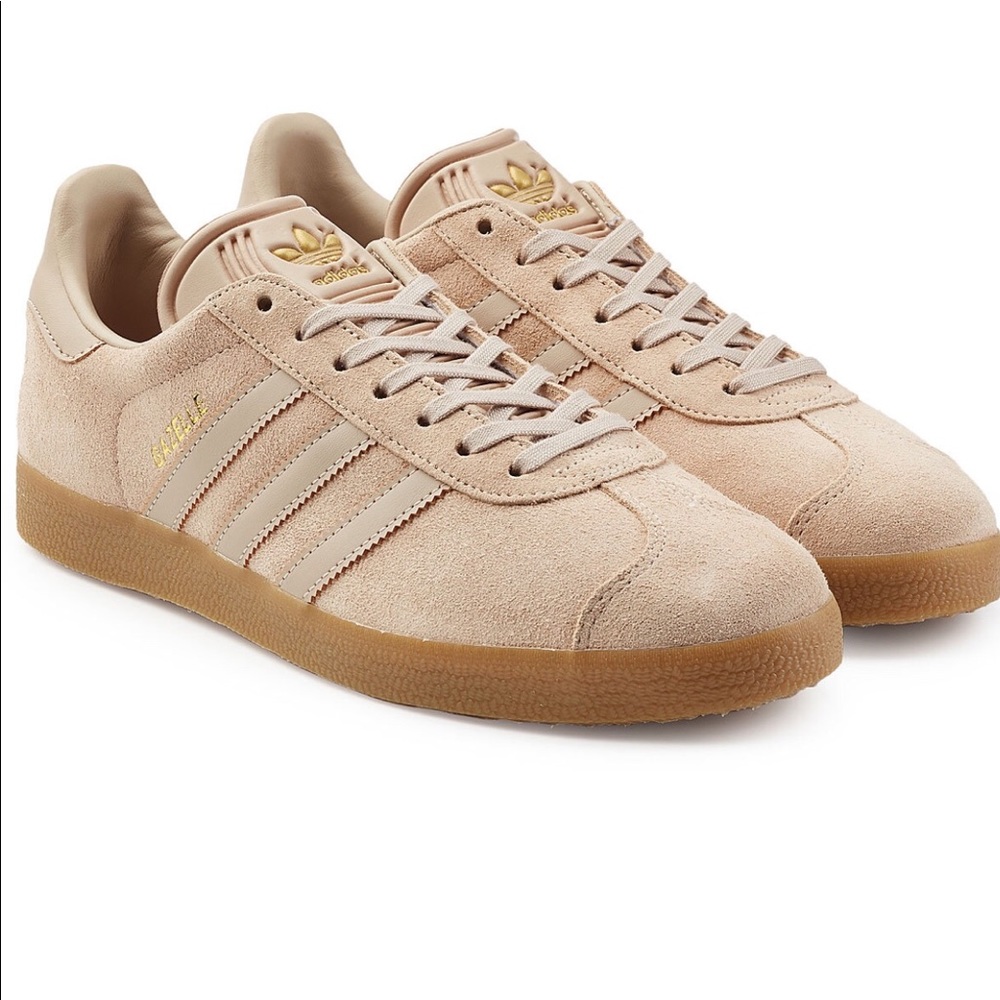 Adidas Gazelle Suede Nude Tan Sneakers